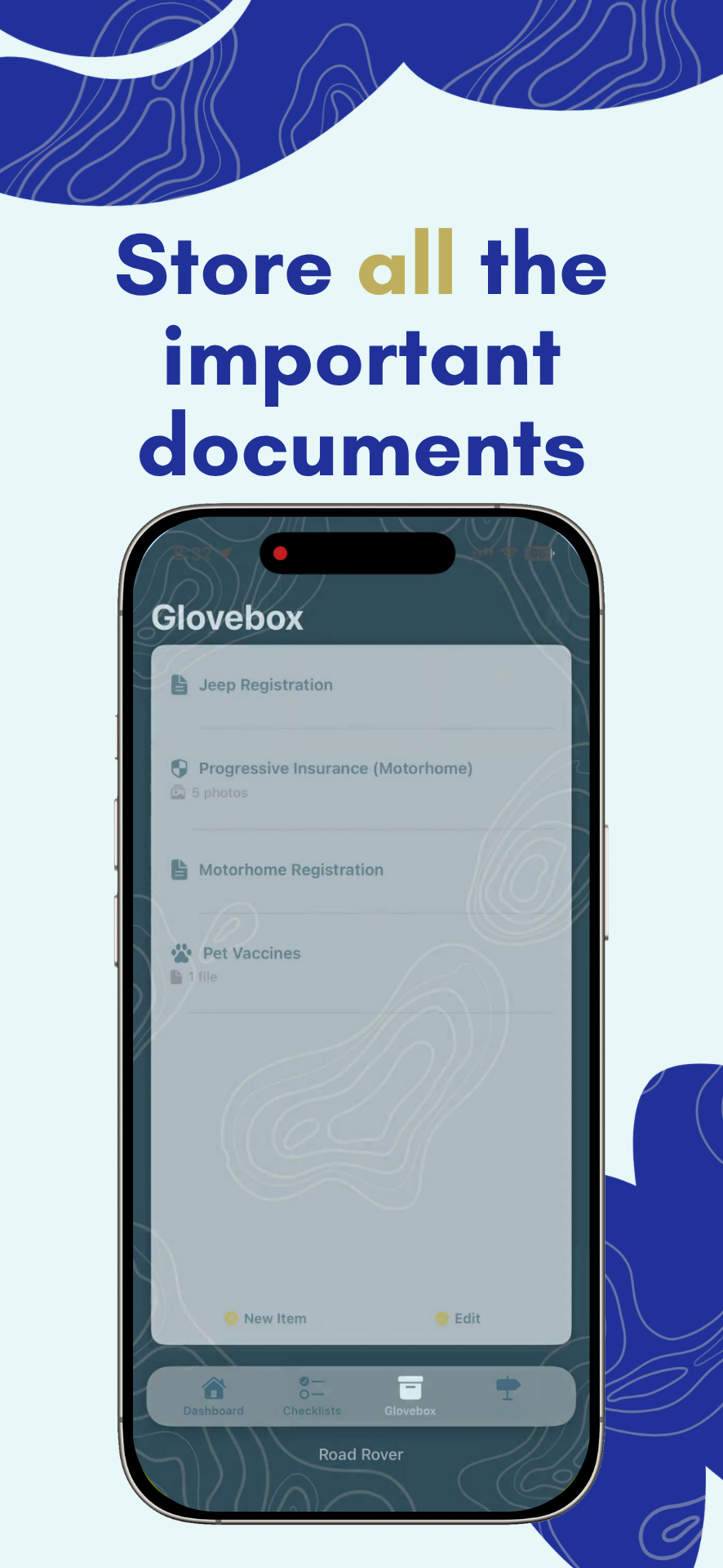 Road Rover Checklists